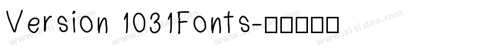 Version 1031Fonts字体转换